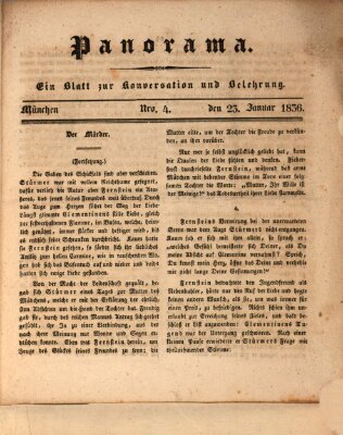 Panorama Samstag 23. Januar 1836