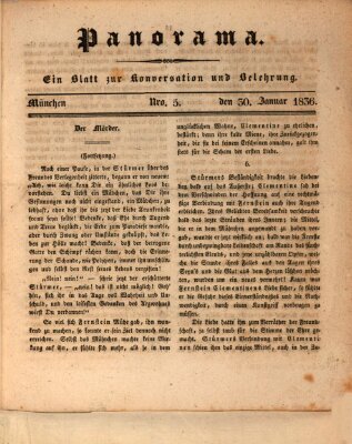 Panorama Samstag 30. Januar 1836