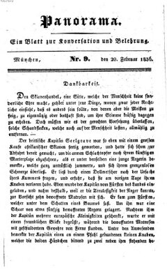 Panorama Samstag 20. Februar 1836