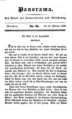 Panorama Samstag 27. Februar 1836