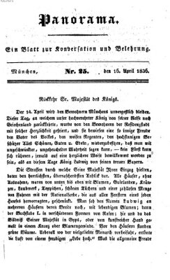 Panorama Samstag 16. April 1836