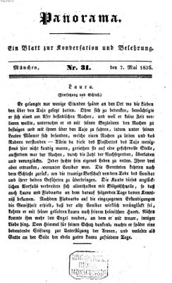 Panorama Samstag 7. Mai 1836