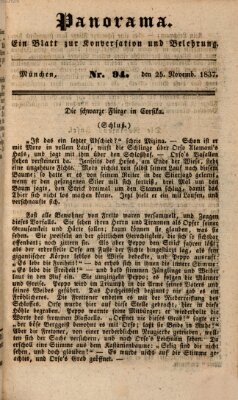 Panorama Samstag 25. November 1837