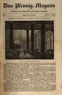 Das Pfennig-Magazin für Verbreitung gemeinnütziger Kenntnisse Samstag 11. Mai 1833