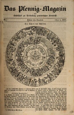 Das Pfennig-Magazin für Verbreitung gemeinnütziger Kenntnisse Samstag 8. Juni 1833