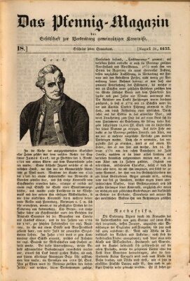 Das Pfennig-Magazin für Verbreitung gemeinnütziger Kenntnisse Samstag 31. August 1833