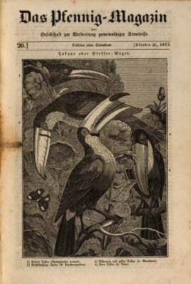 Das Pfennig-Magazin für Verbreitung gemeinnütziger Kenntnisse Samstag 26. Oktober 1833