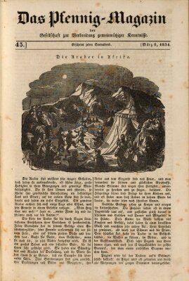 Das Pfennig-Magazin für Verbreitung gemeinnütziger Kenntnisse Samstag 8. März 1834