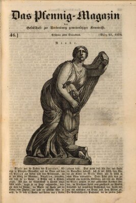 Das Pfennig-Magazin für Verbreitung gemeinnütziger Kenntnisse Samstag 15. März 1834