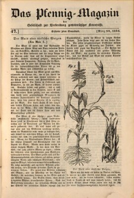 Das Pfennig-Magazin für Verbreitung gemeinnütziger Kenntnisse Samstag 22. März 1834