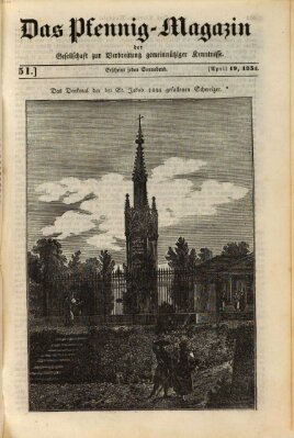 Das Pfennig-Magazin für Verbreitung gemeinnütziger Kenntnisse Samstag 19. April 1834