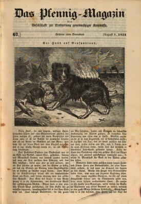 Das Pfennig-Magazin für Verbreitung gemeinnütziger Kenntnisse Samstag 9. August 1834