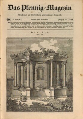 Das Pfennig-Magazin für Verbreitung gemeinnütziger Kenntnisse Samstag 23. August 1834