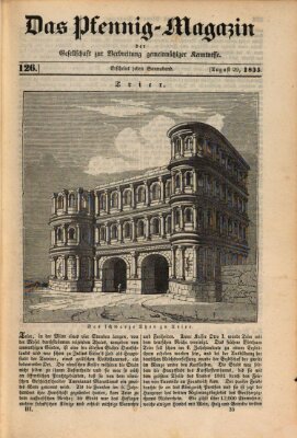 Das Pfennig-Magazin für Verbreitung gemeinnütziger Kenntnisse Samstag 29. August 1835