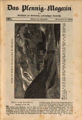 Das Pfennig-Magazin für Verbreitung gemeinnütziger Kenntnisse Samstag 12. September 1835