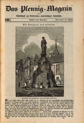 Das Pfennig-Magazin für Verbreitung gemeinnütziger Kenntnisse Samstag 28. November 1835