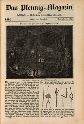 Das Pfennig-Magazin für Verbreitung gemeinnütziger Kenntnisse Samstag 5. Dezember 1835