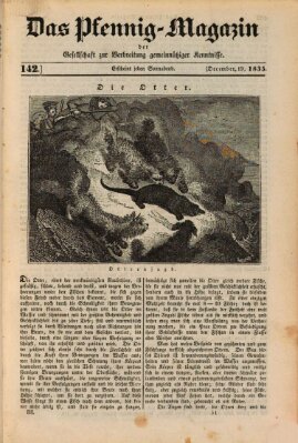 Das Pfennig-Magazin für Verbreitung gemeinnütziger Kenntnisse Samstag 19. Dezember 1835