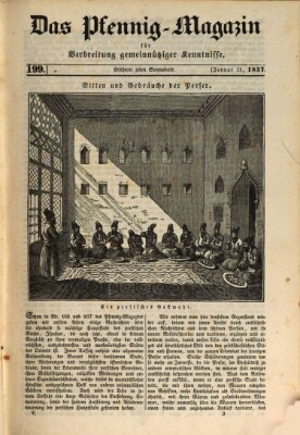 Das Pfennig-Magazin für Verbreitung gemeinnütziger Kenntnisse Samstag 21. Januar 1837