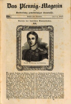 Das Pfennig-Magazin für Verbreitung gemeinnütziger Kenntnisse Samstag 15. Juli 1837