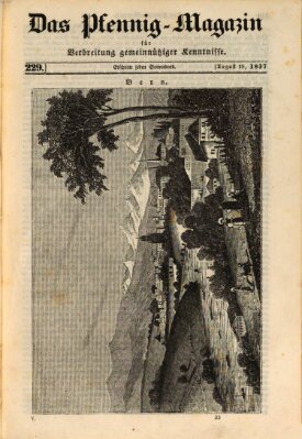 Das Pfennig-Magazin für Verbreitung gemeinnütziger Kenntnisse Samstag 19. August 1837