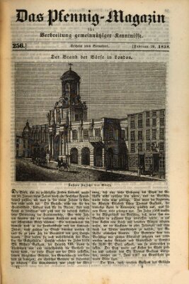 Das Pfennig-Magazin für Verbreitung gemeinnütziger Kenntnisse Samstag 24. Februar 1838