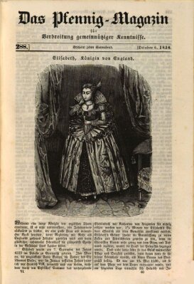 Das Pfennig-Magazin für Verbreitung gemeinnütziger Kenntnisse Samstag 6. Oktober 1838