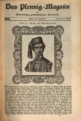 Das Pfennig-Magazin für Verbreitung gemeinnütziger Kenntnisse Samstag 19. Januar 1839