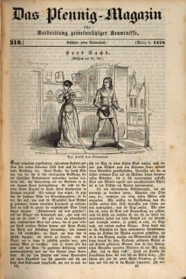 Das Pfennig-Magazin für Verbreitung gemeinnütziger Kenntnisse Samstag 9. März 1839