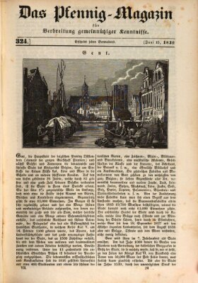 Das Pfennig-Magazin für Verbreitung gemeinnütziger Kenntnisse Samstag 15. Juni 1839