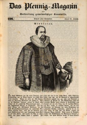 Das Pfennig-Magazin für Verbreitung gemeinnütziger Kenntnisse Samstag 29. Juni 1839