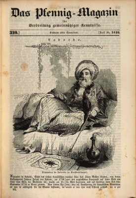 Das Pfennig-Magazin für Verbreitung gemeinnütziger Kenntnisse Samstag 20. Juli 1839