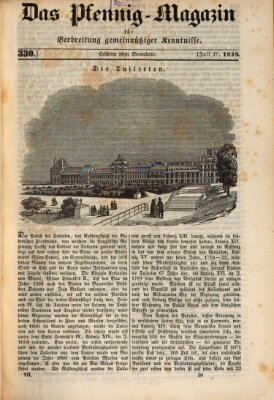 Das Pfennig-Magazin für Verbreitung gemeinnütziger Kenntnisse Samstag 27. Juli 1839