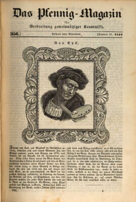 Das Pfennig-Magazin für Verbreitung gemeinnütziger Kenntnisse Samstag 25. Januar 1840