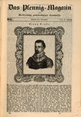 Das Pfennig-Magazin für Verbreitung gemeinnütziger Kenntnisse Samstag 25. Juli 1840