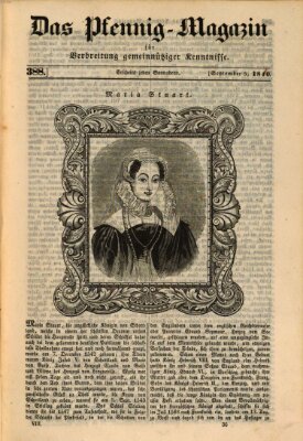 Das Pfennig-Magazin für Verbreitung gemeinnütziger Kenntnisse Samstag 5. September 1840