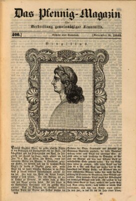 Das Pfennig-Magazin für Verbreitung gemeinnütziger Kenntnisse Samstag 28. November 1840