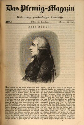 Das Pfennig-Magazin für Verbreitung gemeinnütziger Kenntnisse Samstag 23. Januar 1841