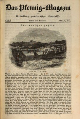 Das Pfennig-Magazin für Verbreitung gemeinnütziger Kenntnisse Samstag 6. März 1841