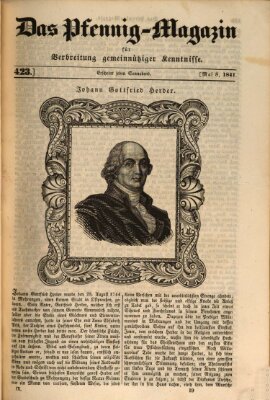 Das Pfennig-Magazin für Verbreitung gemeinnütziger Kenntnisse Samstag 8. Mai 1841