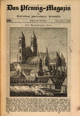 Das Pfennig-Magazin für Verbreitung gemeinnütziger Kenntnisse Samstag 4. September 1841