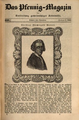 Das Pfennig-Magazin für Verbreitung gemeinnütziger Kenntnisse Samstag 8. Januar 1842