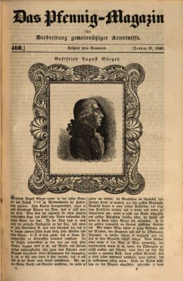 Das Pfennig-Magazin für Verbreitung gemeinnütziger Kenntnisse Samstag 22. Januar 1842