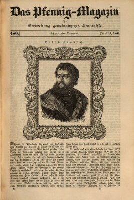 Das Pfennig-Magazin für Verbreitung gemeinnütziger Kenntnisse Samstag 11. Juni 1842