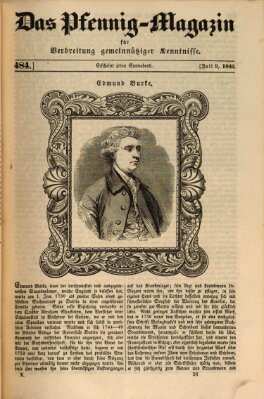 Das Pfennig-Magazin für Verbreitung gemeinnütziger Kenntnisse Samstag 9. Juli 1842