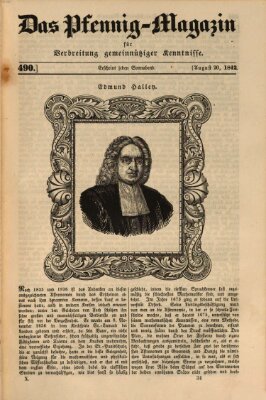 Das Pfennig-Magazin für Verbreitung gemeinnütziger Kenntnisse Samstag 20. August 1842