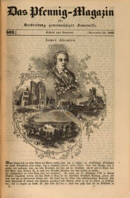 Das Pfennig-Magazin für Verbreitung gemeinnütziger Kenntnisse Samstag 19. November 1842