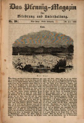 Das Pfennig-Magazin für Belehrung und Unterhaltung (Das Pfennig-Magazin für Verbreitung gemeinnütziger Kenntnisse) Samstag 22. Juli 1843