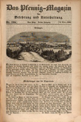 Das Pfennig-Magazin für Belehrung und Unterhaltung (Das Pfennig-Magazin für Verbreitung gemeinnütziger Kenntnisse) Samstag 15. März 1845