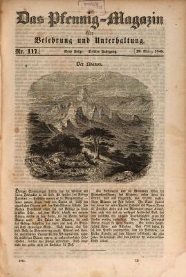 Das Pfennig-Magazin für Belehrung und Unterhaltung (Das Pfennig-Magazin für Verbreitung gemeinnütziger Kenntnisse) Samstag 29. März 1845